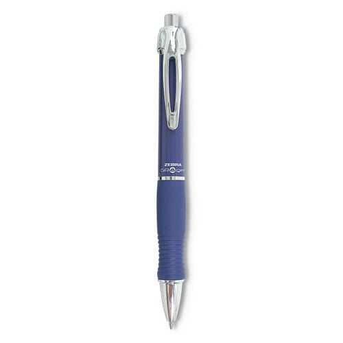GR8 Gel Pen, Retractable, Medium 0.7 mm, Blue Ink, Blue/Silver Barrel, Dozen. Picture 2