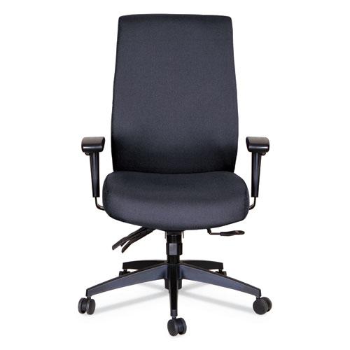 Alera Wrigley Series 24/7 High Performance High-Back Multifunction Task Chair, Supports 300 lb, 17.24" to 20.55" Seat, Black. Picture 2
