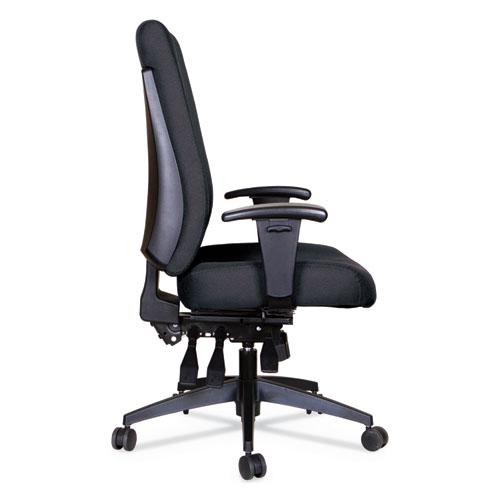 Alera Wrigley Series 24/7 High Performance High-Back Multifunction Task Chair, Supports 300 lb, 17.24" to 20.55" Seat, Black. Picture 3