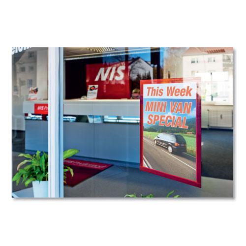 DURAFRAME Sign Holder, 8.5 x 11, Red Frame, 2/Pack. Picture 11