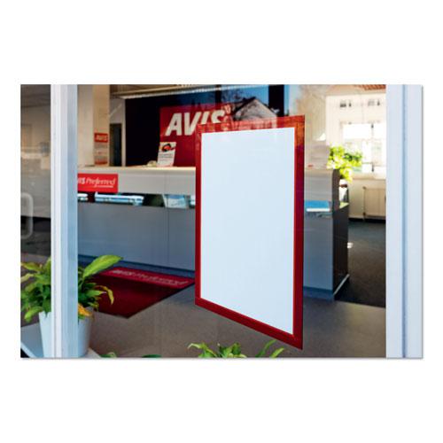 DURAFRAME Sign Holder, 8.5 x 11, Red Frame, 2/Pack. Picture 10