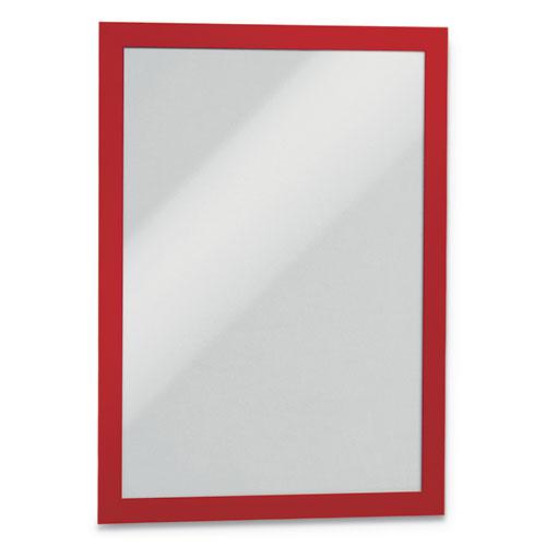 DURAFRAME Sign Holder, 8.5 x 11, Red Frame, 2/Pack. Picture 1