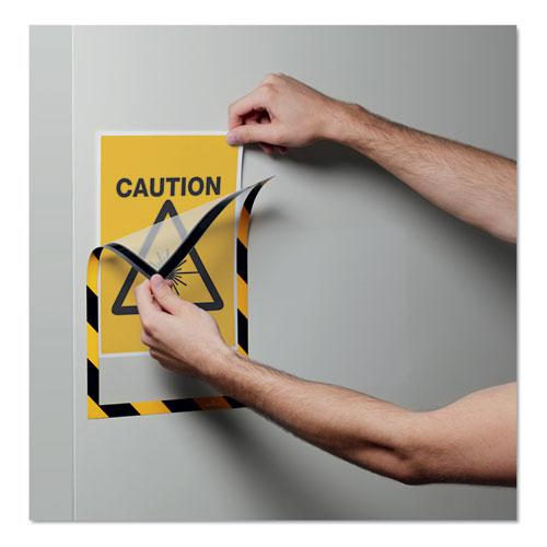 DURAFRAME Security Magnetic Sign Holder, 8.5 x 11, Yellow/Black Frame, 2/Pack. Picture 6