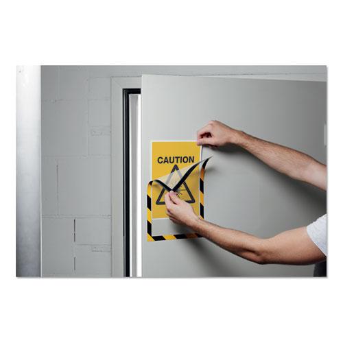 DURAFRAME Security Magnetic Sign Holder, 8.5 x 11, Yellow/Black Frame, 2/Pack. Picture 7