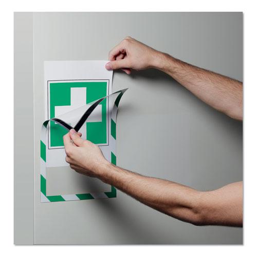 DURAFRAME Security Magnetic Sign Holder, 8.5 x 11, Green/White Frame, 2/Pack. Picture 5
