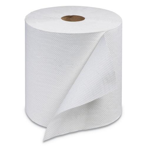 Universal Hand Towel Roll, 1-Ply, White, 800ft x 7 7/8 ", 6 Roll/Carton. Picture 1