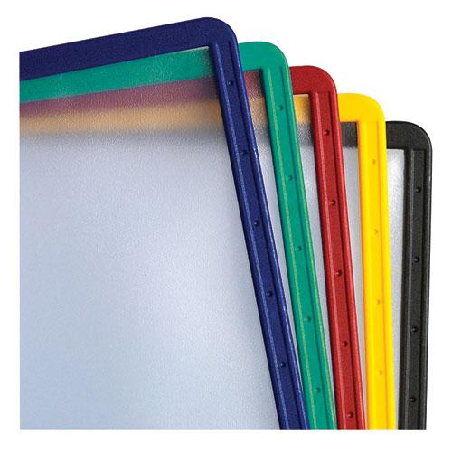 SHERPA Vario Replacement Panels, 1 Section, Clear Panel Assorted Color Borders, 5/Pack. Picture 3