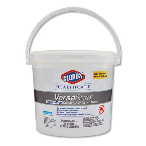 VersaSure Cleaner Disinfectant Wipes, 1-Ply, 12 x 12, White, 110/Bucket. The main picture.