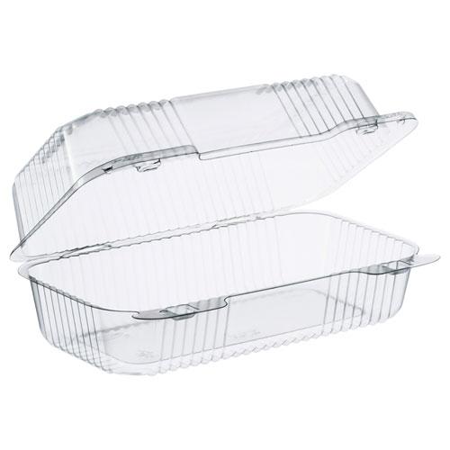 StayLock Clear Hinged Lid Containers, 5.4 x 9 x 3.5, Clear, Plastic, 250/Carton. Picture 1