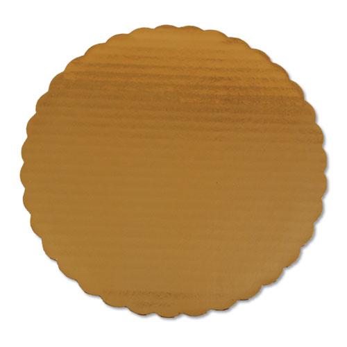 Gold Cake Circles, Single Wall Construction, 10" Diameter, Gold, Paper, 200/Carton. Picture 1
