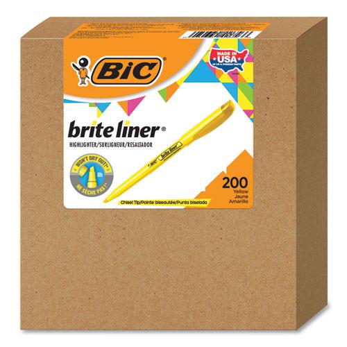 Brite Liner Highlighter, Chisel Tip, Yellow, 200/Carton. Picture 1