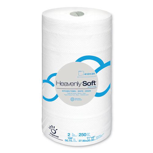 Heavenly Soft Paper Towel, 1-Ply, 7.6 x 10, White, 3600 Sheets/Roll. Picture 1