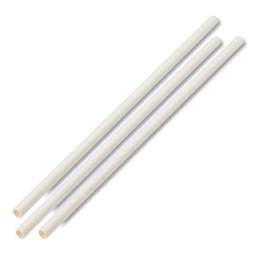 Unwrapped Paper Straws, 7.75" x 0.25" White, 4,800 Straws/Carton. Picture 1