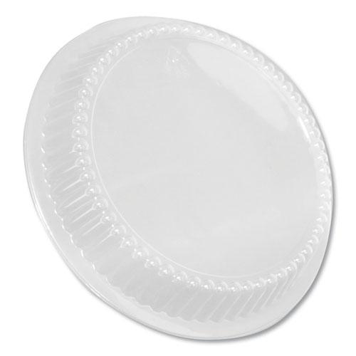 Dome Lids for 8" Round Containers, 8" Diameter x 1.56"h, Clear, Plastic, 500/Carton. Picture 1