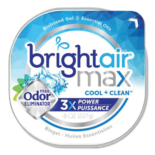 Max Odor Eliminator Air Freshener, Cool and Clean, 8 oz Jar, 6/Carton. Picture 2