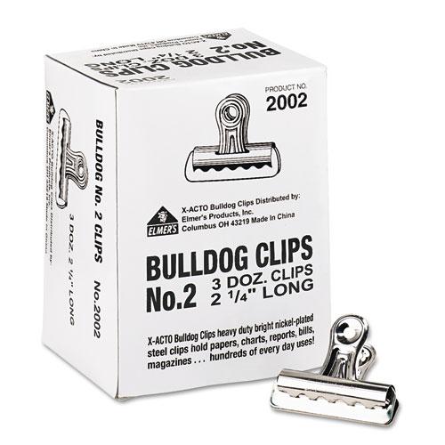 Bulldog Clips, Medium, Nickel, 36/Box. Picture 1