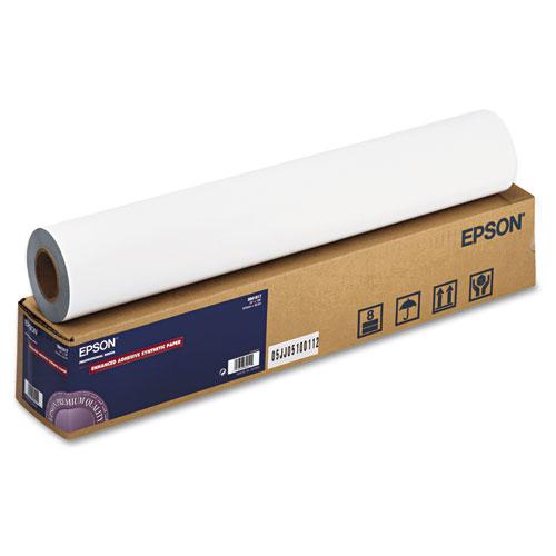 Enhanced Adhesive Synthetic Paper, 2" Core, 24" x 100 ft, Matte White. Picture 1