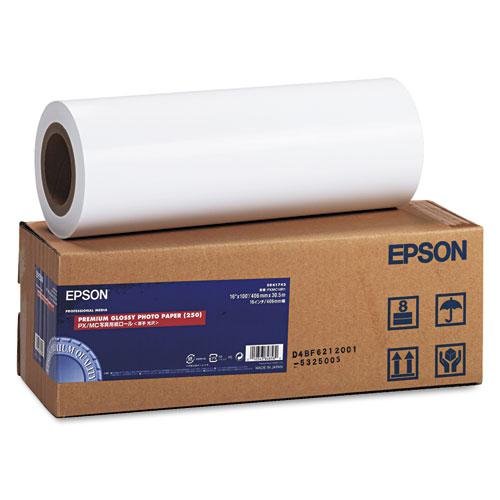 Premium Glossy Photo Paper Roll, 3" Core, 16" x 100 ft, Glossy White. The main picture.