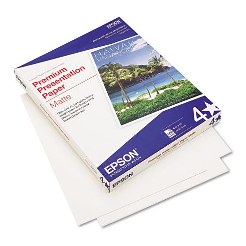 Premium Matte Presentation Paper, 9 mil, 8.5 x 11, Matte Bright White, 100/Pack. Picture 1