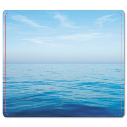 Recycled Mouse Pad, 9 x 8, Blue Ocean Design. The main picture.