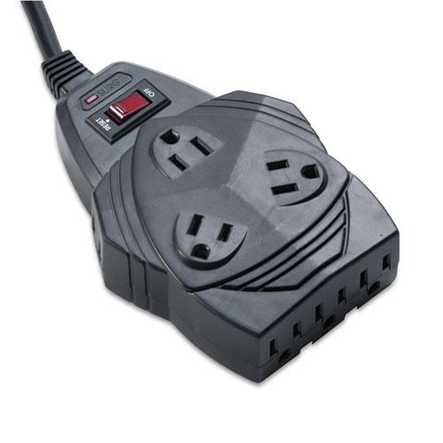 Mighty 8 Surge Protector, 8 Outlets, 6 ft Cord, 1460 Joules, Black. The main picture.