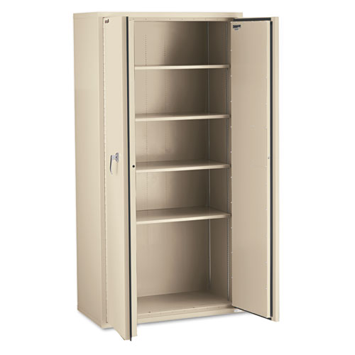 Storage Cabinet, 36w x 19.25d x 72h, UL Listed 350 Degree, Parchment. Picture 5