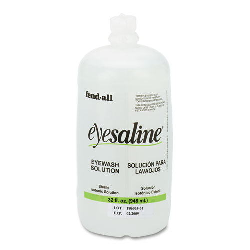 Fendall Eyesaline Eyewash Saline Solution Bottle Refill, 32 oz Bottle. Picture 1