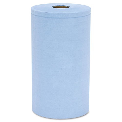 Prism Scrim Reinforced Wipers, 4-Ply, 9.75" x 275 ft, Unscented, Blue, 6 Rolls/Carton. The main picture.