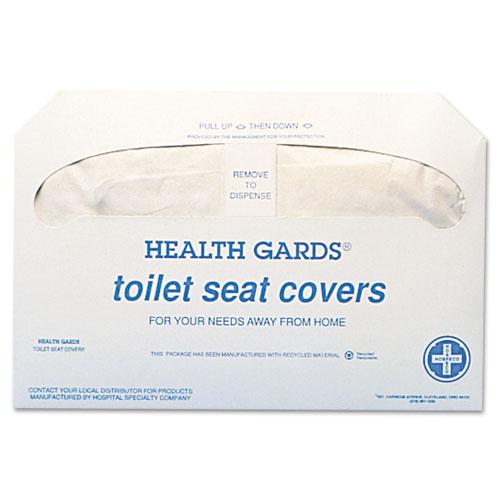 Health Gards Toilet Seat Covers, 14.25 x 16.5, White, 250 Covers/Pack, 20 Packs/Carton. Picture 2