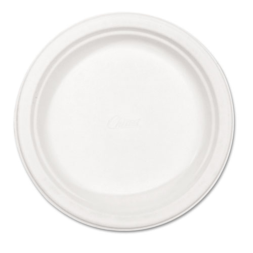 Paper Dinnerware, Plate, 8.75" dia, White, 500/Carton. Picture 1