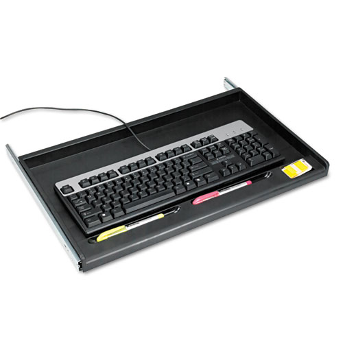 Standard Underdesk Keyboard Drawer, 21.38"w x 12.88"d, Black. The main picture.