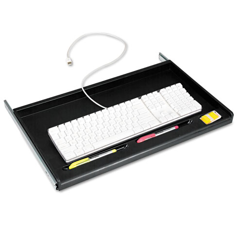 Standard Underdesk Keyboard Drawer, 21.38"w x 12.88"d, Black. Picture 3