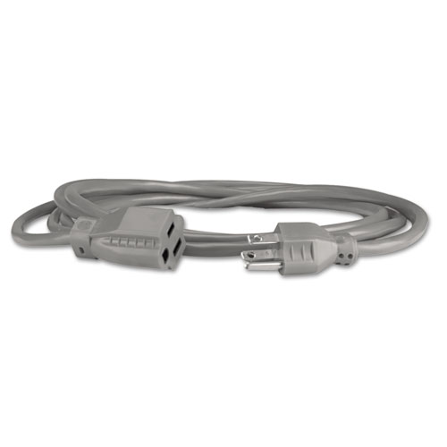 Indoor Heavy-Duty Extension Cord, 9 ft, 13 A, Gray. Picture 2