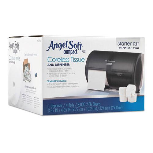 Tissue Dispenser and Angel Soft ps Tissue Start Kit, 4750 Sheets, 4 Rolls/Carton. Picture 3