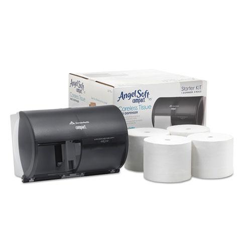 Tissue Dispenser and Angel Soft ps Tissue Start Kit, 4750 Sheets, 4 Rolls/Carton. Picture 2