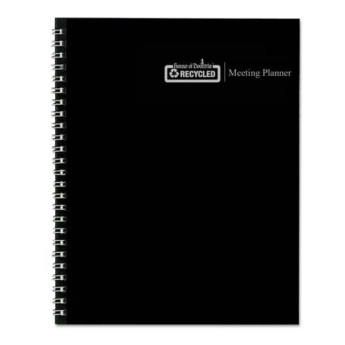 Recycled Meeting Note Planner, 11 x 8.5, Black Cover, 12-Month (Jan to Dec): 2023. Picture 4