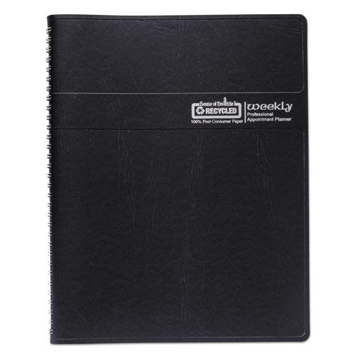 Recycled Professional Weekly Planner, 15-Minute Appts, 11 x 8.5, Black Wirebound Soft Cover, 12-Month (Jan to Dec): 2024. Picture 7