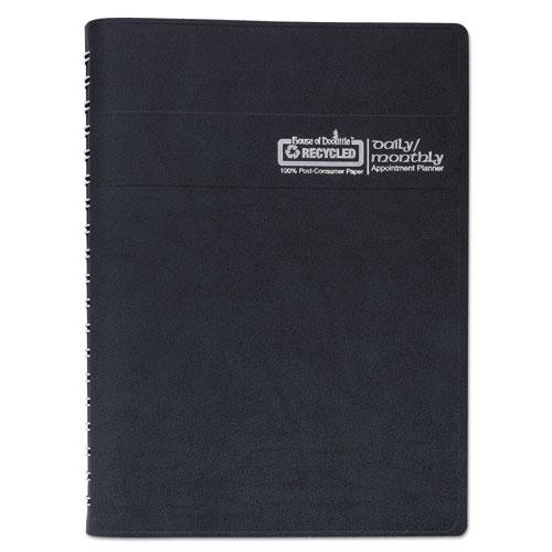 24/7 Recycled Daily Appointment Book/Monthly Planner, 10 x 7, Black Cover, 12-Month (Jan to Dec): 2024. Picture 6