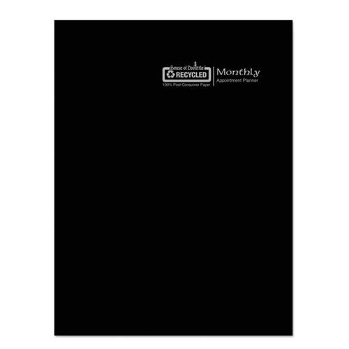 Recycled Ruled 14-Month Planner with Leatherette Cover, 11 x 8.5, Black Cover, 14-Month (Dec to Jan): 2023 to 2025. Picture 6