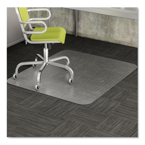EconoMat Occasional Use Chair Mat for Low Pile Carpet, 45 x 53, Rectangular, Clear. Picture 2