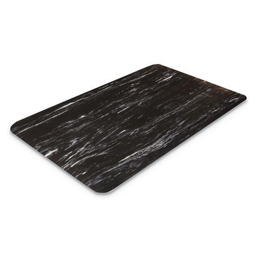 Cushion-Step Surface Mat, 36 x 60, Marbleized Rubber, Black. The main picture.
