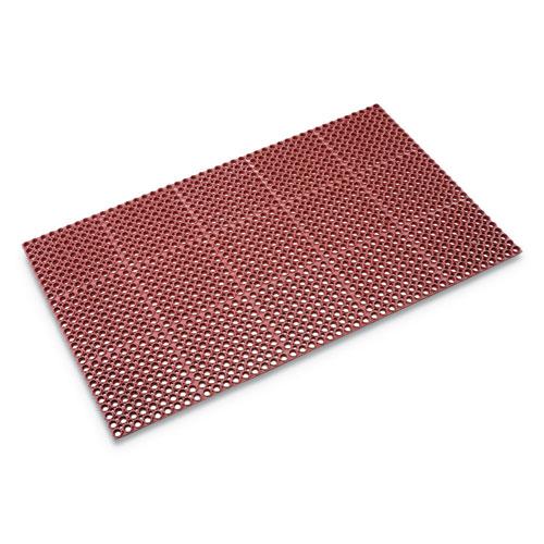 Safewalk Heavy-Duty Anti-Fatigue Drainage Mat, Grease-Proof, 36 x 60, Terra Cotta. The main picture.
