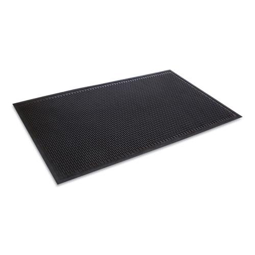 Crown-Tred Indoor/Outdoor Scraper Mat, Rubber, 43.75 x 66.75, Black. Picture 1