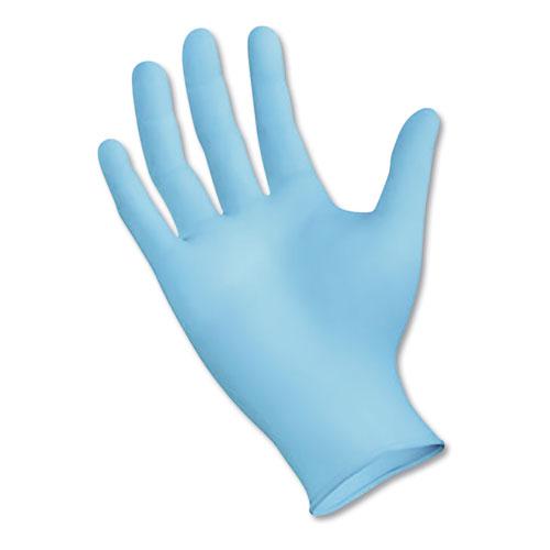 Disposable Examination Nitrile Gloves, Medium, Blue, 5 mil, 1,000/Carton. Picture 1