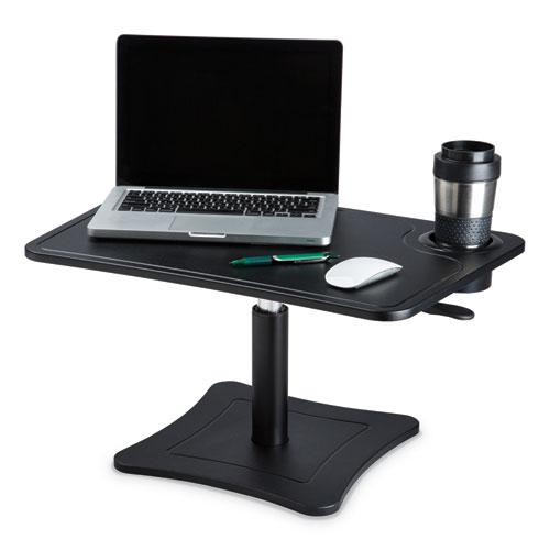 High Rise Adjustable Laptop Stand w/Storage Cup, 21 x 13 x 15 3/4, Black. Picture 5