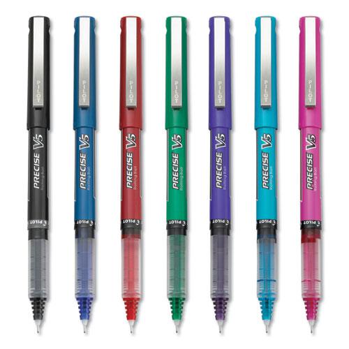 Precise V5 Roller Ball Pen, Stick, Extra-Fine 0.5 mm, Assorted Ink and Barrel Colors, 7/Pack. Picture 2