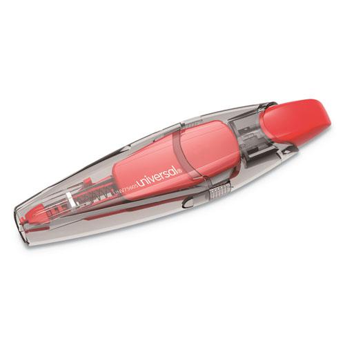 Retractable Pen Style Correction Tape, Transparent Gray/Red Applicator, 0.2" x 236", 4/Pack. Picture 2