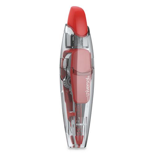Retractable Pen Style Correction Tape, Transparent Gray/Red Applicator, 0.2" x 236", 4/Pack. Picture 1