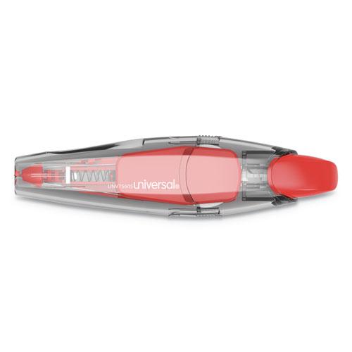 Retractable Pen Style Correction Tape, Transparent Gray/Red Applicator, 0.2" x 236", 4/Pack. Picture 3