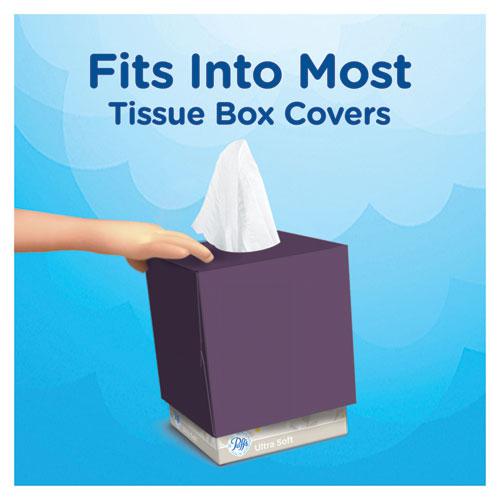Ultra Soft Facial Tissue, 2-Ply, White, 56 Sheets/Box, 4 Boxes/Pack, 6 Packs/Carton. Picture 7